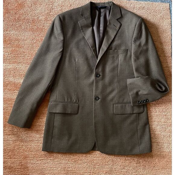 Pronto Uomo Couture Men’s 40R Brown Wool Blazer Sport Coat Jacket - Picture 1 of 9
